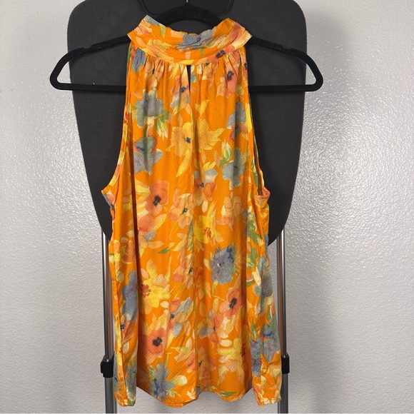 Cynthia Rowley Women’s Orange Floral Top - Size S - Picture 1 of 6